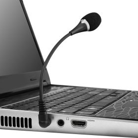 Adjustable Mini Microphone 3.5mm Jack Condenser Headset For Laptop Computer PC