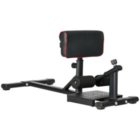 Soozier Sissy Squat Machine, Leg Workout Equipment with Adjustable Pad, Rollers and Non-slip Foot Plate for Home Gym Fitness