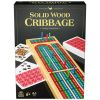 Solid Wood Cribbage Folding Board Game with Playing Cards â€“ Family Fun for Ages 8+