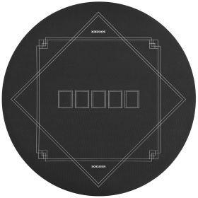 Soozier Poker Mat Texas Hold'em Poker Table Top with Non-Slip Bottom Black