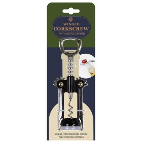 Winged Corkscrew with Bottle Opener â€“ 2-in-1 Wine & Beer Bottle Tool, Easy Grip, Anti-Slip Design