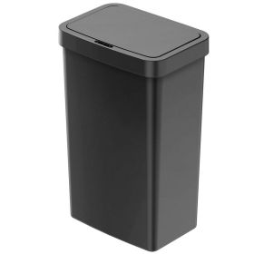 13.2 Gallon Plastic Motion Sensor Kitchen Trash Can, Black