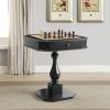 Bishop Black Finish Reversible Chess Checker Game Table w/Game Tray (Chess Fingures Not Included)