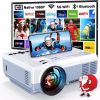 Projector with WiFi and Bluetooth, FUDONI 5G WiFi Native 1080P Projector 14000L 4K Supported