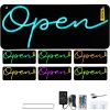 VEVOR LED Open Sign, 22" x 9" Neon Open Sign for Business, Multiple Flashing and Color Modes Neon Lights Signs with Remote Control and Power Adapter
