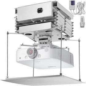 VEVOR Projector Bracket Motorized Lift Projector Lift with Remote Control Hidden 100CM Electric Projector Lift Mount with Remote (1M)