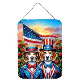 NEW All American Beagle Wall or Door Hanging Prints Aluminum Metal Sign Kitchen Wall Bar Bathroom Plaque Home Decor Front Door Plaque, 12x16