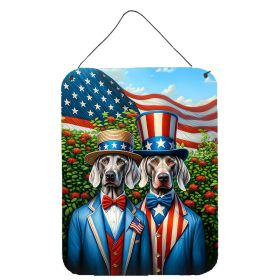 NEW All American Weimaraner Wall or Door Hanging Prints Aluminum Metal Sign Kitchen Wall Bar Bathroom Plaque Home Decor Front Door Plaque, 12x16