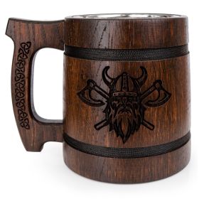 Beer Mug 20 OZ Dark Viking Viking mug Tankard Mug Beer stein Wooden beer mug Handmade Gifts for Men Fathers Day Christmas Birthday Gifts Norse & Celti