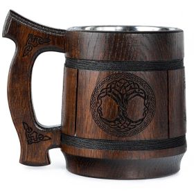 Beer Mug 20 OZ Viking mug Tankard Mug Beer stein Wooden beer mug Handmade Gifts for Men Fathers Day Christmas Birthday Gifts Norse & Celtic Men Mugs T