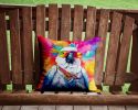 NEW Hippie Animal Cockatoo Throw Pillow Machine Washable, Indoor Outdoor Decorative Pillow for Couch, Bed or Patio, 14Hx14W