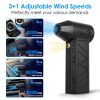 Compressed Air Duster with LED Light Up to 150000RPM Speed for PC Keyboard Cleaning High Speed Rechargeable Cordless Air Blower with 4 Speeds for Home