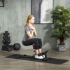 Soozier Sissy Squat Machine, Leg Workout Equipment with Adjustable Pad, Rollers and Non-slip Foot Plate for Home Gym Fitness