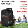 5 Core 10 inch PA Portable Bluetooth Party Speaker Karaoke Boombox + 2 Wireless Mics : ACTIVE HOME 10 2-MIC 2 PIC
