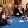 Soozier 47 Folding Octagon Poker Table with Cup Holders for Game Night Blue