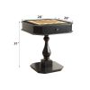 Bishop Black Finish Reversible Chess Checker Game Table w/Game Tray (Chess Fingures Not Included)
