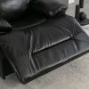 360Â° Swivel and Rocking Home Theater Recliner Manual Recliner Chair with a LED Light Strip for Living Room,Bedroom, Black