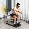 Soozier 3 in 1 Padded Push Up Sit Up Squat Machine, Home Gym Fitness Equipment, Black