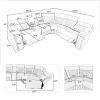 Home Theater Seating Manual Recliner with Cup Holder, Hide-Away Storage PU Reclining Sofa for Living Room, Home Theater, Gray
