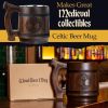 Beer Mug 20 OZ Viking mug Tankard Mug Beer stein Wooden beer mug Handmade Gifts for Men Fathers Day Christmas Birthday Gifts Norse & Celtic Men Mugs T