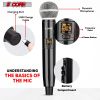 5 Core Wireless Microphone VHF Professional Handheld Microfonos Inalambricos Cordless Mic System Portable for Karaoke Singing Wedding DJ Party Speech