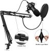 Microphone Stand; Mic arm Desk Adjustable Suspension Boom Scissor for Blue Yeti Snowball &amp; Other Mics for Professional Streaming