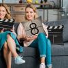 2 Pack Movie Theater Pillow Covers Square 18x18 Inch Vintage Movie Room Accessories Old Fashioned Icons Home Decorative TV Room Pillowcases Pillow Cus