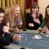 Soozier Foldable Poker Table, 70" Oval, Blackjack Texas Holdem, with Cup Holders, Blue