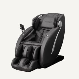 Massage Chair Full Body, Zero Gravity SL-Track Shiatsu Massage Recliner Chair with Body Scan, Airbags, Foot Rollers, Deep Yoga Stretch (Main Color: Black, Main Material: PU Leather)