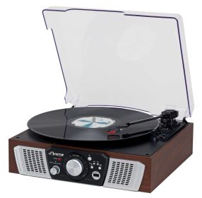 Victor Lakeshore 5-in-1 Hybrid Bluetooth Turntable System (Color: Espresso)