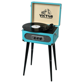 Victor Andover 5-in-1 Music Center with Chair-Height Legs (Color: Turquoise)