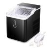 Countertop Ice Maker Machine;  Portable Compact Ice Cube Maker with Ice Scoop & Basket;  26Lbs/24H Ice Machine for Home/Kitchen/Office/Bar;  Black;  G