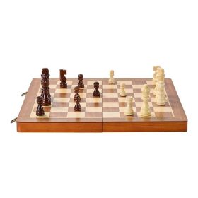 Portable Chess Checkers Game Set for Family Travel Gift (Type: 15 inch, Color: As pic show)