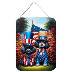 NEW All American Poodle Wall or Door Hanging Prints Aluminum Metal Sign Kitchen Wall Bar Bathroom Plaque Home Decor Front Door Plaque, 12x16 (Default: Default)