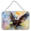 NEW Eagle Wall or Door Hanging Prints Aluminum Metal Sign Kitchen Wall Bar Bathroom Plaque Home Decor, 8HX12W, Multicolor