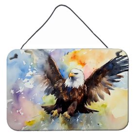 NEW Eagle Wall or Door Hanging Prints Aluminum Metal Sign Kitchen Wall Bar Bathroom Plaque Home Decor, 8HX12W, Multicolor (Default: Default)