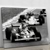 Niki Lauda leads James Hunt in the British Grand Prix 1976 Canvas Print or Poster