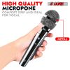 5 CORE Microphone Dynamic Vocal Handheld Mic Cardioid Unidirectional Microfono w On Off Switch + XLR Audio Cable for Singing Karaoke Public Speaking &
