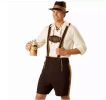 Men's German Bavarian Oktoberfest Costume Set, Beer Costume Hat for Adults
