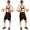 Men's German Bavarian Oktoberfest Costume Set, Beer Costume Hat for Adults
