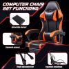 Video Game Chairs for Adults, PU Leather Gaming Chair with Footrest, 360Â°Swivel Adjustable Lumbar Pillow Gamer Chair